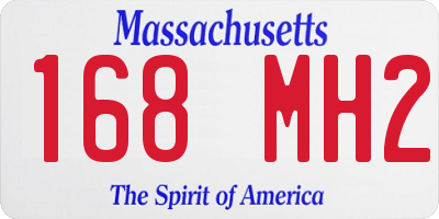 MA license plate 168MH2