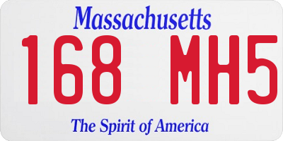 MA license plate 168MH5