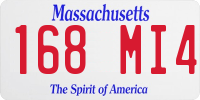 MA license plate 168MI4