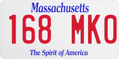 MA license plate 168MK0