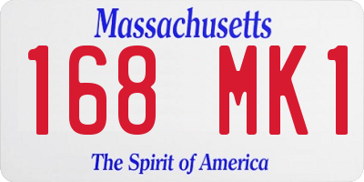 MA license plate 168MK1