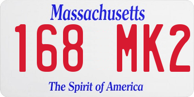 MA license plate 168MK2