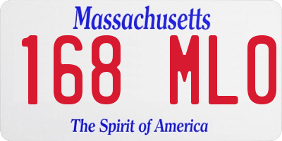 MA license plate 168ML0