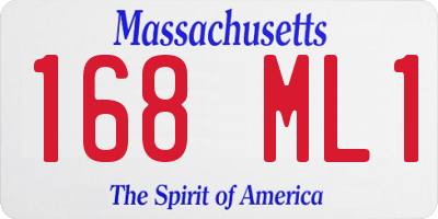 MA license plate 168ML1