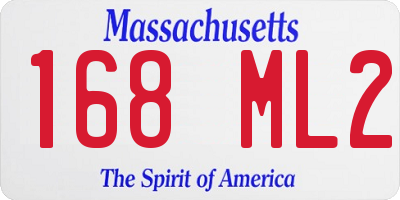 MA license plate 168ML2