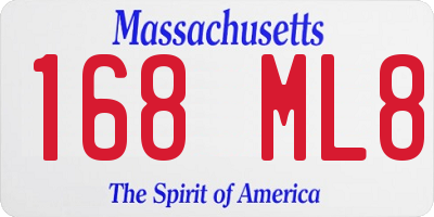 MA license plate 168ML8