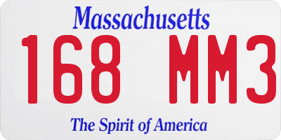MA license plate 168MM3