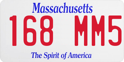 MA license plate 168MM5
