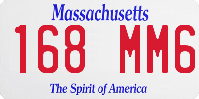 MA license plate 168MM6