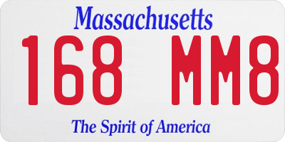 MA license plate 168MM8