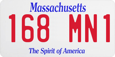 MA license plate 168MN1