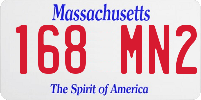 MA license plate 168MN2