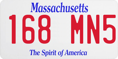 MA license plate 168MN5