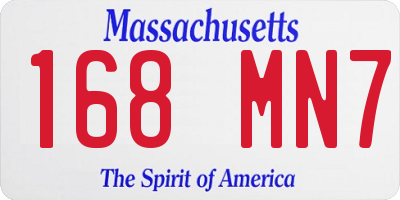 MA license plate 168MN7