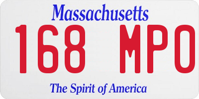 MA license plate 168MP0