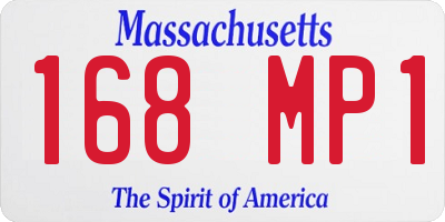 MA license plate 168MP1
