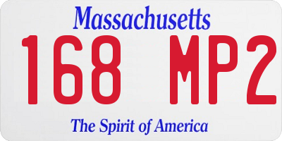 MA license plate 168MP2