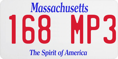 MA license plate 168MP3