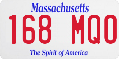 MA license plate 168MQ0