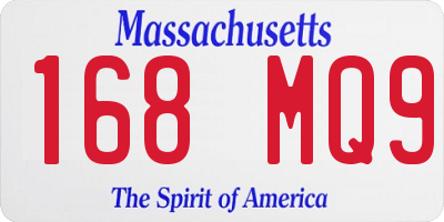 MA license plate 168MQ9