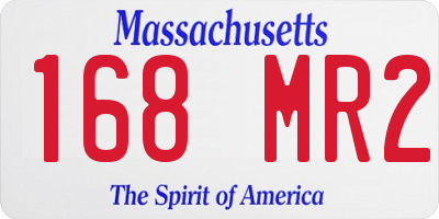 MA license plate 168MR2