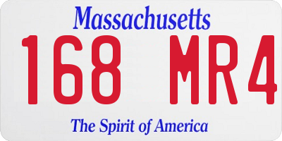 MA license plate 168MR4