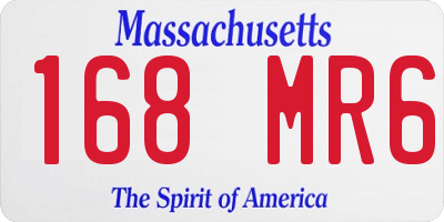 MA license plate 168MR6