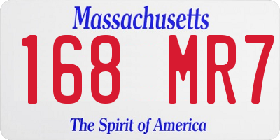 MA license plate 168MR7