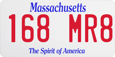 MA license plate 168MR8