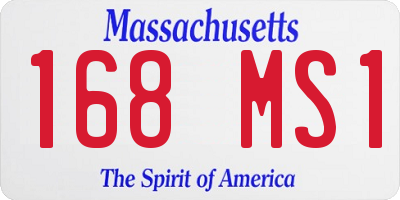 MA license plate 168MS1