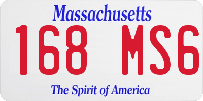 MA license plate 168MS6