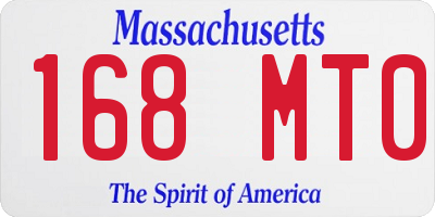 MA license plate 168MT0