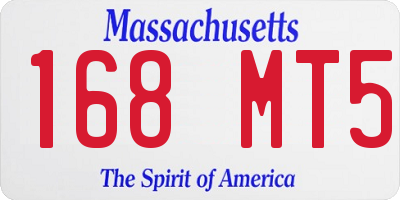 MA license plate 168MT5