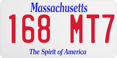 MA license plate 168MT7