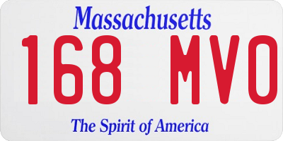 MA license plate 168MV0