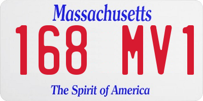 MA license plate 168MV1