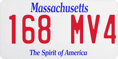 MA license plate 168MV4