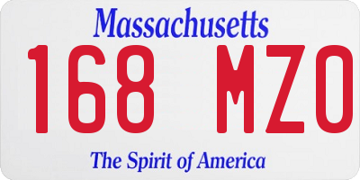 MA license plate 168MZ0