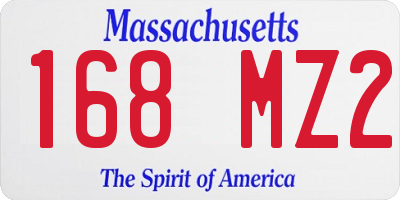 MA license plate 168MZ2