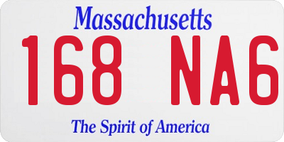 MA license plate 168NA6