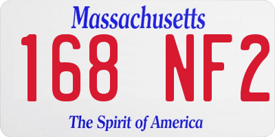 MA license plate 168NF2