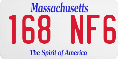 MA license plate 168NF6