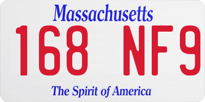 MA license plate 168NF9