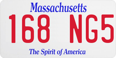 MA license plate 168NG5
