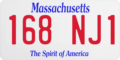 MA license plate 168NJ1