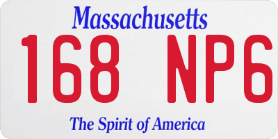 MA license plate 168NP6