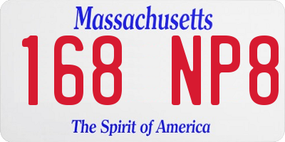 MA license plate 168NP8