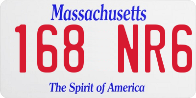 MA license plate 168NR6