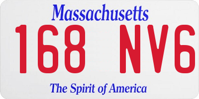 MA license plate 168NV6