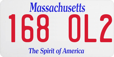MA license plate 168OL2